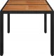vidaXL vidaXL Stół ogrodowy, drewniany blat, czarny, 90x90x75 cm, rattan PE 4