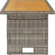 vidaXL vidaXL Stół ogrodowy, szary, 100x50x43/63 cm, akacja i polirattan 4