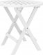 vidaXL vidaXL Składany stolik ogrodowy, biały, 46 cm, lite drewno akacjowe 1