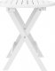 vidaXL vidaXL Składany stolik ogrodowy, biały, 46 cm, lite drewno akacjowe 3