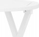 vidaXL vidaXL Składany stolik ogrodowy, biały, 46 cm, lite drewno akacjowe 4