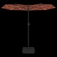 vidaXL vidaXL Parasol ogrodowy podwójny z LED, terakota, 316x240 cm 6