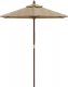 vidaXL vidaXL Parasol ogrodowy na drewnianym słupku, taupe, 196x231 cm 3