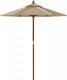 vidaXL vidaXL Parasol ogrodowy na drewnianym słupku, taupe, 196x231 cm 4