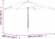 vidaXL vidaXL Parasol ogrodowy na drewnianym słupku, piaskowy, 300x300x273 cm 6