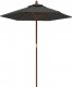 vidaXL vidaXL Parasol ogrodowy na drewnianym słupku, antracytowy, 196x231 cm 1