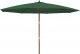 vidaXL vidaXL Parasol ogrodowy na drewnianym słupku, zielony, 400x273 cm 2