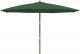 vidaXL vidaXL Parasol ogrodowy na drewnianym słupku, zielony, 400x273 cm 4
