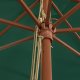 vidaXL vidaXL Parasol ogrodowy na drewnianym słupku, zielony, 400x273 cm 6