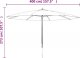 vidaXL vidaXL Parasol ogrodowy na drewnianym słupku, zielony, 400x273 cm 8