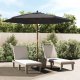 vidaXL vidaXL Parasol ogrodowy na drewnianym słupku, czarny, 299x240 cm 1