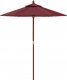 vidaXL vidaXL Parasol ogrodowy na drewnianym słupku, bordo, 196x231 cm 3