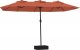 vidaXL vidaXL Podwójny parasol ogrodowy z LED, terakotowy, 449x245 cm 2