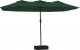 vidaXL vidaXL Podwójny parasol ogrodowy z LED, zielony, 449x245 cm 2