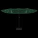 vidaXL vidaXL Podwójny parasol ogrodowy z LED, zielony, 449x245 cm 6