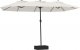 vidaXL Podwójny parasol ogrodowy z LED, piaskowa biel, 449x245 cm 2