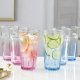 Trend Glass Bardzo duże szklanki XXL do napojów Gigi ombre różowe niebieskie 700 ml 3