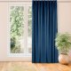 Homede Homede Zasłona VILA velvetowa na flexach 135x225 indygo wzór 2 1