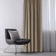 Homede Homede Zasłona VILA velvetowa na taśmie wave 200x175 beżowa 3