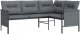 vidaXL Ogrodowa sofa narożna, antracytowa, stal i textilene 2