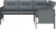 vidaXL Ogrodowa sofa narożna, antracytowa, stal i textilene 3