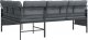 vidaXL Ogrodowa sofa narożna, antracytowa, stal i textilene 5