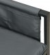 vidaXL Ogrodowa sofa narożna, antracytowa, stal i textilene 7