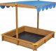 Tectake Piaskownica Emilia z regulowanym dachem 120x120x120cm - niebieski 3
