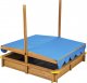 Tectake Piaskownica Emilia z regulowanym dachem 120x120x120cm - niebieski 4