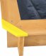 Tectake Piaskownica Emilia z regulowanym dachem 120x120x120cm - niebieski 5