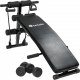Ławka sit-up do ćwiczeń mięśni brzucha 129x55x70 cm - czarny 1