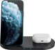 Ładowarka Canyon CANYON WS-202, 2in1 Wireless charger, Input 5V/3A, 9V/2.67A, Output 10W/7.5W/5W, Type c cable length 1.2m, PC+ABS,with PU part ,180*86*111.1mm, 0.185Kg,Black 1
