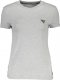 Guess GUESS JEANS T-SHIRT Z KRÓTKIM RĘKAWEM DAMSKI SZARY XS EU 1