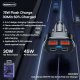 Ładowarka Remax Ładowarka samochodowa 2x USB, 2x USB-C, REMAX RCC329, 75W (czarna) 1