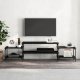vidaXL Szafka pod TV, czarna, 197x35x52 cm 3