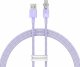 Kabel USB Baseus USB-A - USB-C 1 m Fioletowy (CATS010405) 12