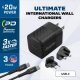 Ładowarka Energizer Energizer Ultimate - Ładowarka sieciowa Multiplug EU / UK / US GaN 20W PD + kabel USB-C (Czarny) 3