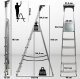 Kadax KADAX Drabina Domowa Aluminiowa 6 Stopniowa + Hak 3