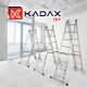 Kadax KADAX Drabina Aluminiowa 3x8 Dwustronna +Hak 150kg 10