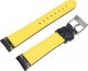 Diloy Skórzany pasek do zegarka 20 mm Diloy 393.20.55 czarny żółty 1