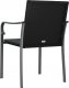 vidaXL Krzesła ogrodowe z poduszkami, 6 szt., czarne, 56x59x84 cm 6