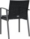 vidaXL Krzesła ogrodowe z poduszkami, 4 szt., czarne, 56,5x57x83 cm 6