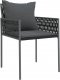 vidaXL Krzesła ogrodowe z poduszkami, 4 szt., czarne, 54x61x83 cm 3