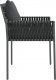 vidaXL Krzesła ogrodowe z poduszkami, 4 szt., czarne, 54x61x83 cm 5