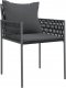 vidaXL Krzesła ogrodowe z poduszkami, 6 szt., czarne, 54x61x83 cm 3