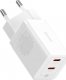 Ładowarka Baseus Ładowarka sieciowa Baseus GaN5 40W, 2x USB C (Biały) 4