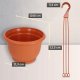 Kadax Doniczka Wisząca Balkonowa Z Podstawką 18 cm Terra 3