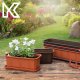 Kadax Podstawka Pod Doniczkę Skrzynkę Balkonową 40 cm pomarańczowa 5