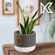 Kadax KADAX Doniczka Ceramiczna Osłonka 14cm Szara Biała 3