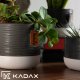 Kadax KADAX Doniczka Ceramiczna Osłonka 14cm Szara Biała 8